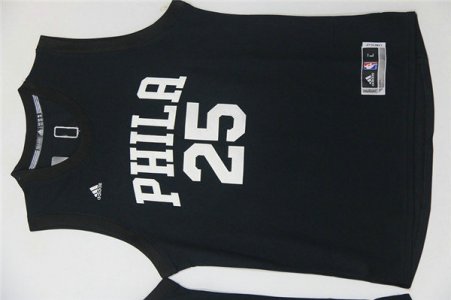 Maillot De Basket Philadelphia 76ers Ben Simmons 25 All Noir et Blanc Characters